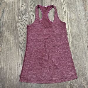 Lululemon Womens Tank Top Scoop Neck Racerback Sleeveless Heather Red Size 6